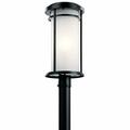 49690BK-Kichler Lighting-Toman - 1 light Outdoor Post Lantern - 22 inches tall by 10 inches wide-Black Finish-Incandescent Lamping Type