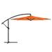 CorLiving 9.5ft Tilting Offset Patio Umbrella Outdoor Hanging Umbrella with Crank Cantilever Patio Umbrella For Backyard Deck Garden Outdoor Patio Umbrella Orange