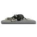 FurHaven Pet Products Ultra Plush Cooling Gel Top Deluxe Mattress Pet Bed for Dogs & Cats - Gray Jumbo
