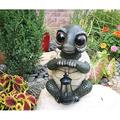 Gifts & Decors Adorable Baby Turtle Tortoise Holding Solar Lantern Garden Path Lighter Statue