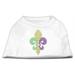 Mirage Pet Products 52-86 MDWT Mardi Gras Fleur De Lis Rhinestone Dog Shirt White Med - 12