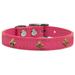 Mirage Pet Products Leather Fleur De Lis Dog Collar Pink S/M