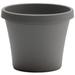 Bloem Terra Pot Round Planter: 12 Charcoal (Saucer Not Included) Matte Finish Durable Resin Traditional Style Pot For Indoor and Outdoor Use Gardening 3.5 Gallon Capacity