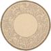 SAFAVIEH Courtyard Steve Floral Indoor/Outdoor Area Rug 5 3 x 5 3 Round Natural/Brown