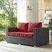 Modway Sojourn Outdoor Patio SunbrellaÂ® Loveseat in Canvas Red