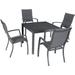 Cambridge Nova 5-Piece Outdoor Dining Set with 4 Padded Sling Chairs and a 38 Square Dining Table