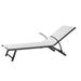 Alfresco Home Oceanview Stackable/Foldable Chaise Lounge- Soho Black