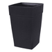 DCN Plastic Harmony Tall 12 x 12 x 18 Inch Flower Pot Planter Black