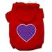 Mirage Pet Purple Swiss Dot Heart Screen Print Pet Hoodies Red Size XXXL