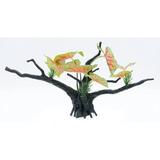 Penn-Plax Green/Red Leaf Driftwood Plant