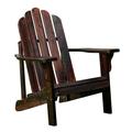 Shine Company Marina Solid Wood Adirondack Chair Burnt Brown