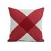 Simply Daisy 16 x 16 X Marks the Spot Geometric Print Outdoor Pillow Red