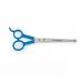 Dog Professional Grooming Shear Blue Coated Handle Comfort Control Choose Size (Curved - 7.5 )