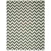 Nourison Portico Indoor/Outdoor Modern Chevron Light Green 8 x 10 6 Area Rug (8 x 11 )