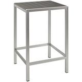 Silver Gray Shore Outdoor Patio Aluminum Bar Table EEI-2256-SLV-GRY