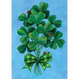 Toland Home Garden Shamrock Bouquet St Pats St Patricks Day Flag Double Sided 12x18 Inch