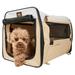 Pet Life Â® Easy Folding Zippered Folding Collapsible Wire Framed Lightweight Pet Dog Crate Carrier