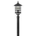 1 Light Large Outdoor Post Top Or Pier Mount Lantern Coastal Style 10 Inch Wide By 20.5 Inch High-Textured Black Finish-Incandescent Lamping Type