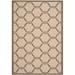 SAFAVIEH Courtyard Estelle Geometric Indoor/Outdoor Area Rug 6 7 x 9 6 Beige/Brown