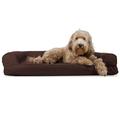 FurHaven Pet Products Quilted Cooling Gel Top Sofa Pet Bed for Dogs & Cats - Coffee Large
