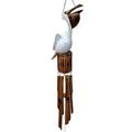 Cohasset Gifts & Garden Galvin Pelican Carving Bamboo Wind Chime