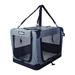 Jespet 3-Door Soft-Sided Folding Travel Pet Crate (Small; Gray) PSC-26GR