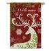 Evergreen Enterprises Inc Christmas Deer Silhouette Garden Flag
