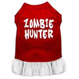 Halloween Pet Dog Cat Dress Screen Printed Zombie Hunter