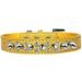 Double Crystal And Spike Croc Dog Collar Size Size 16 Yellow