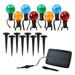 LumaBase Solar Powered Pathway Lights with 8 Globe Bulbs (Multicolor)