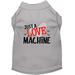 Mirage Pet Love Machine Screen Print Dog Shirt Grey Med
