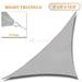 Sunshades Depot 9 x 9 x 12.5 Sun Shade Sail Right Triangle Permeable Canopy Light Gray Custom Size Available Commercial Standard