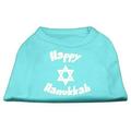 Happy Hanukkah Screen Print Shirt Aqua XXXL (20)