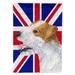 Jack Russell Terrier with English Union Jack British Flag Garden Flag