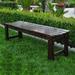 Shine Company 5 Ft. Backless Garden Bench - Burnt Brown