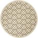 SAFAVIEH Courtyard Alvin Geometric Indoor/Outdoor Area Rug 6 7 x 6 7 Round Brown/Bone