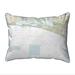 Betsy Drake Choctawhatchee Bay - FL Nautical Map Large Corded Indoor & Outdoor Pillow - 16 x 20 in.