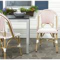 Safavieh Salcha Outdoor French Bistro Side Chair Set of 2-Red/White