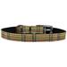 Mirage Pet 126-013 38KH10 Plaid Nylon Dog Collar with Classic Buckle 0.37 in. Khaki - Size 10