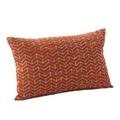 SARO 1508.PR1422B 14 x 22 in. Rectangle Chevron Design Pillow with Down Filled Persimmon