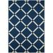 Momeni Indoor/Outdoor Geometric & Abstract Coastal Modern Contemporary Area Rugs Blue 90 x 102