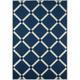 Momeni Indoor/Outdoor Geometric & Abstract Coastal Modern Contemporary Area Rugs Blue 90 x 102