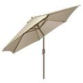 Tropishade 9-foot Beige Aluminum Bronze Lighted Market Umbrella