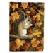 Carolines Treasures BDBA0388GF Autumn Grey Squirrel by Daphne Baxter Flag Garden Size Small multicolor