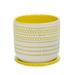 Sagebrook Home Ceramic 6 Planter with Saucer Yellow