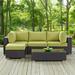 Modway Convene 5 Piece Outdoor Patio Sectional Set in Espresso Peridot