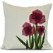 Amaryllis Floral Print Outdoor Pillow