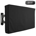 Outdoor TV Cover 50 to 52 Inches Universal Weatherproof Protector - Black