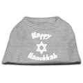 Happy Hanukkah Screen Print Shirt Grey Sm (10)