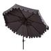 Safavieh Venice 9 Market Crank Tilt Patio Umbrella Taupe/White